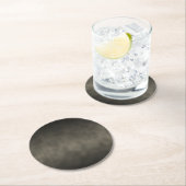 Warmes Gray Goth Ombre Hintergrundkunst Runder Pappuntersetzer (Vor Ort)