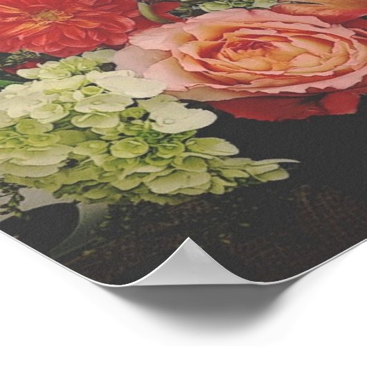 Warmes Herbst Bouquet Design Poster (Ecke)