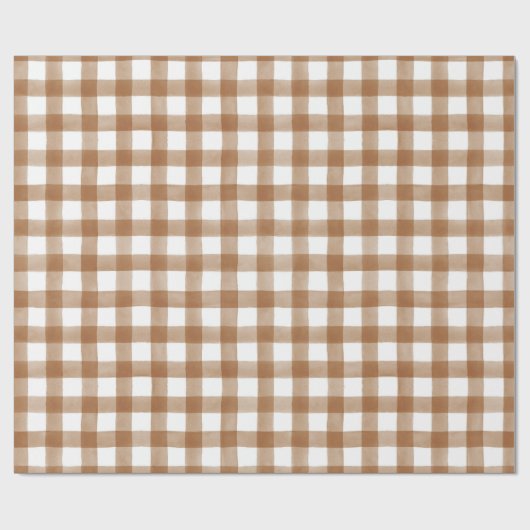 Warmes Herbst Rust Englisch Country Karo Kariertes Geschenkpapier (Flach)