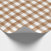 Warmes Herbst Rust Englisch Country Karo Kariertes Geschenkpapier (Ecke)