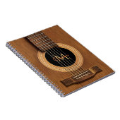 Warmes hölzernes Akustikgitarre-Notizbuch Notizblock (Rechte Seite)