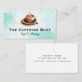 Warmes Kaffeegetränk im Cup Visitenkarte (Vorne/Hinten)