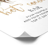 Warmes Kakao-Bar. Waldkakao-Bar Poster (Ecke)