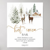 Warmes Kakao-Bar. Waldkakao-Bar Poster (Vorne)