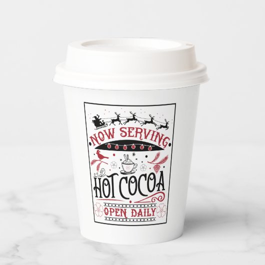 warmes Kakao Weihnachtsgebäck Pappbecher (Vorderseite)