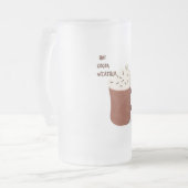 Warmes Kakao-Wetter Mattglas Bierglas (Vorderseite Links)