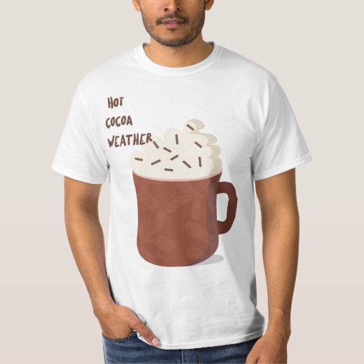 Warmes Kakao-Wetter T-Shirt (Vorderseite)