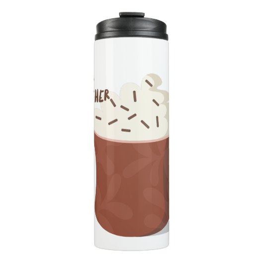 Warmes Kakao-Wetter Thermosbecher (Vorderseite)