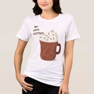 Warmes Kakao-Wetter Tri-Blend Shirt