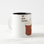 Warmes Kakao-Wetter Zweifarbige Tasse (Vorderseite Links)