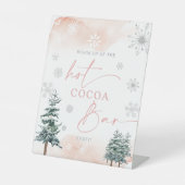 Warmes Kakaozeichen, blaue Winterherrschaft Sockelschild (Vorderseite)