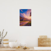 Warmes Licht des Sonnenuntergangs Poster (Küche)