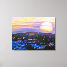 Warmes Meer Sonnenuntergang Leinwanddruck