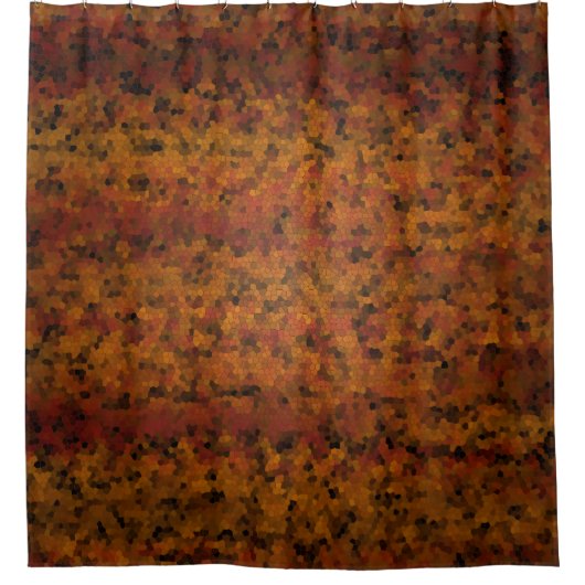 Warmes Mosaikdesign Duschvorhang (Vorderseite)