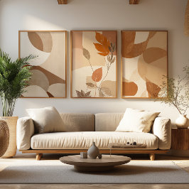 Warmes, neutrales Set | Rustikale Minimaldrucke