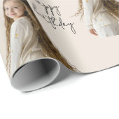 Warmes neutrales und benutzerdefiniertes Geburtsta Geschenkpapier (Rolleneckpunkt)