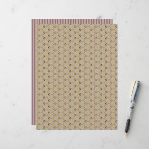 Warmes Neutrals Honeycomb Hexagons Scrapbook Paper
