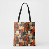 Warmes Orange Abstrakt Personalisiert Tote Bag Tasche (Vorderseite)