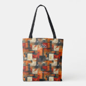 Warmes Orange Abstrakt Personalisiert Tote Bag Tasche (Rückseite)