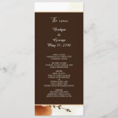 Warmes Orange Botanische Elegante Programm (Vorderseite)