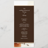 Warmes Orange Botanische Elegante Programm (Rückseite)