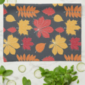 Warmes Orange Brown Red Herbst Herbst Küchentuch (Gefaltet)