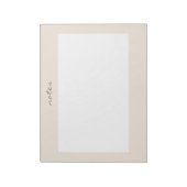 Warmes Peach Frame Script Notepad Notizblock (Rotiert)