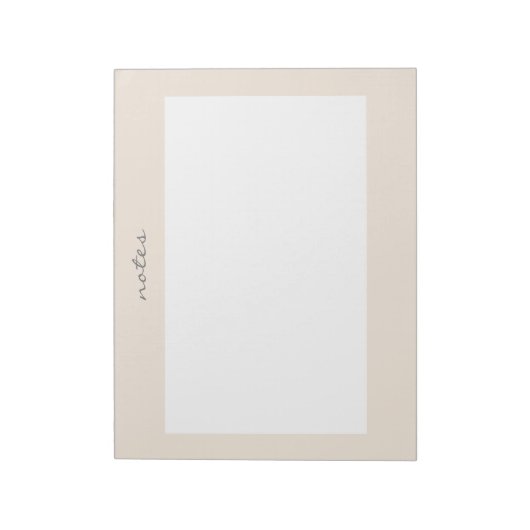 Warmes Peach Frame Script Notepad Notizblock (Rotiert)