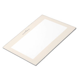 Warmes Peach Frame Script Notepad Notizblock