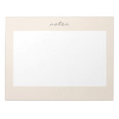 Warmes Peach Frame Script Notepad Notizblock (Vorderseite)