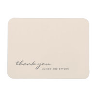 Warmes Peach Modernes Skript Vielen Dank Karte