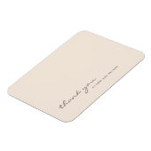 Warmes Peach Modernes Skript Vielen Dank Karte Magnet (Linke Seite)