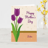 Warmes Pfirsich-Muttertags-Karte Karte (Gelbe Blume)