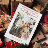 Warmes Red White Hübsch Bow Foto Frohe Weihnachten