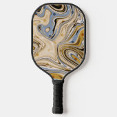 Warmes Retro Abstrakt Athletic Pickleball Schläger (Rückseite)