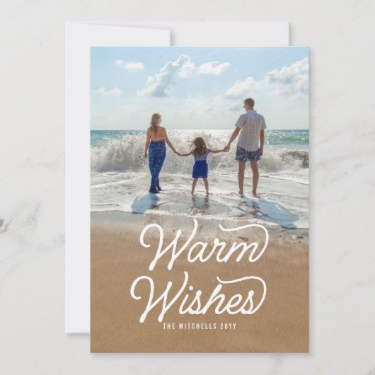 Warmes Retro-Foto Feiertagskarte (Vorderseite)