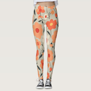 Warmes Retro-Muster Leggings