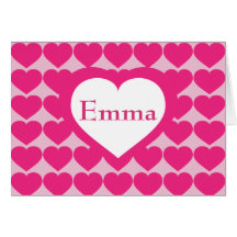 Warmes rosa Herzmuster - Personalisiertes Herz