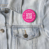 Warmes Rosa Kauf der Braut einen QR-Code für Geträ Button (Beispiel)