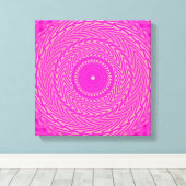 Warmes rosa Kreismuster Leinwanddruck (Insitu (Holzboden))