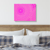Warmes rosa Kreismuster Leinwanddruck (Insitu (Schlafzimmer))