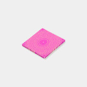 Warmes rosa Kreismuster Post-it Klebezettel (angewinkelt)