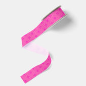 Warmes rosa Kreismuster Ripsband (Rückseite)