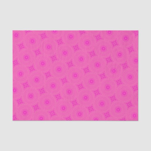 Warmes rosa Kreismuster Seidenpapier (Vorderseite)