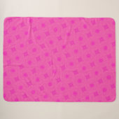 Warmes rosa Kreismuster Sherpadecke (Vorderseite (Horizontal))