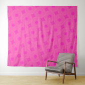 Warmes rosa Kreismuster Wandteppich (Beispiel (Horizontal))