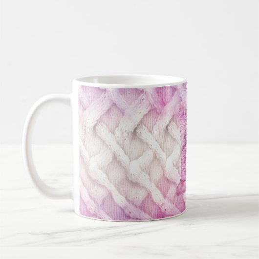 Warmes Rosa Lila Buchstabe F Kaffeetasse (Links)