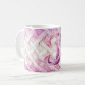 Warmes Rosa Lila Buchstabe J Kaffeetasse (Vorderseite Links)