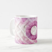 Warmes Rosa Lila Buchstabe O Kaffeetasse (Vorderseite Links)
