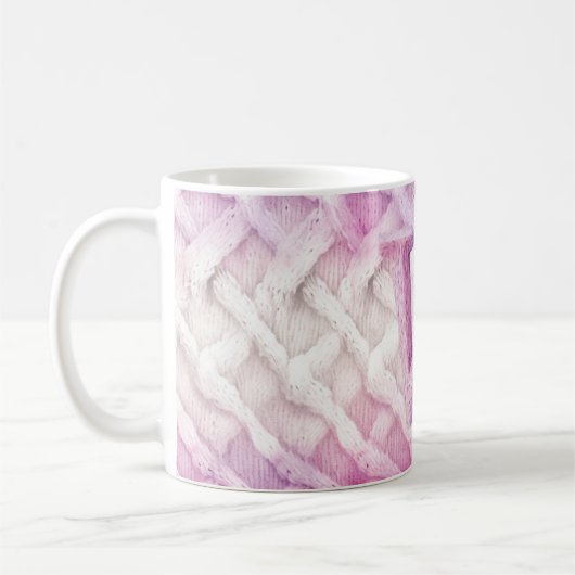 Warmes Rosa Lila Buchstabe W Kaffeetasse (Links)